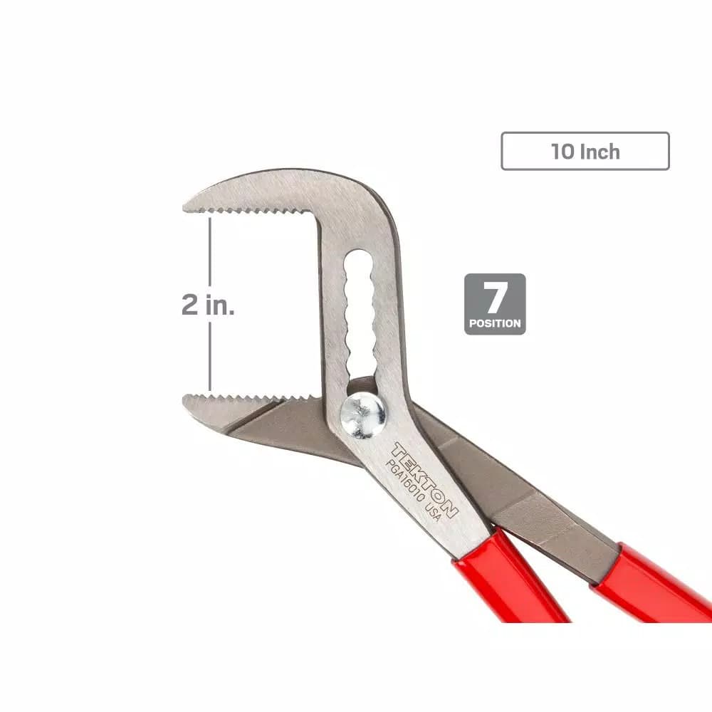 TEKTON 3-Piece Angle Nose Slip Joint Pliers Set, 5, 7, and 10 in.