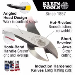 Klein Tools 9 in. High-Leverage Diagonal Cutting Pliers thumbnail 2