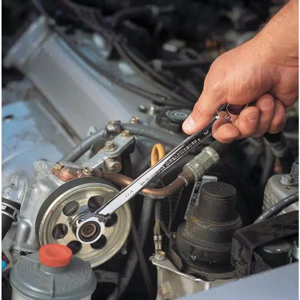 GEARWRENCH 9 mm Reversible Combination Ratcheting Wrench, 12-Point Metric Steel