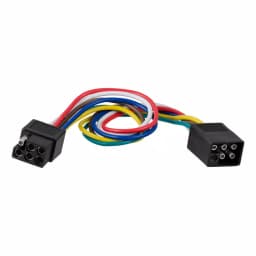 CURT 6-Way Square Trailer Connector Kit with 12" Color-Coded Wires thumbnail 1