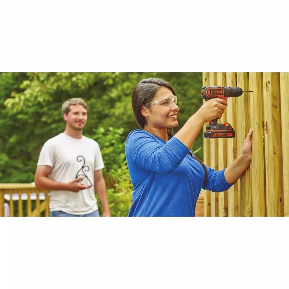 BLACK+DECKER 20V MAX Lithium-Ion Cordless 3/8 in. Drill/Driver Kit with 1.5 Ah Battery and Charger