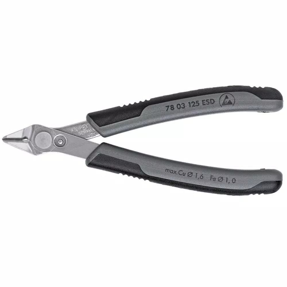 KNIPEX 5 in. Super Knips ESD Precision Cutting Pliers with Comfort Grip