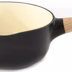 BergHOFF Ron Collection 1.8 Qt. Cast Iron Sauce Pan with Wooden Handle, Black thumbnail 2