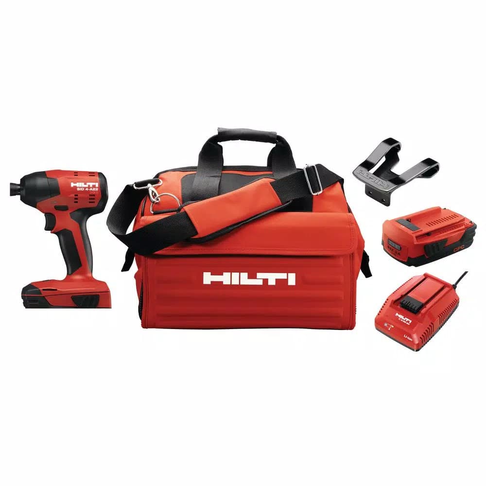 Hilti 22V Cordless Brushless 1/4 in. Hex Impact Driver Kit with 2 Batteries and Charger