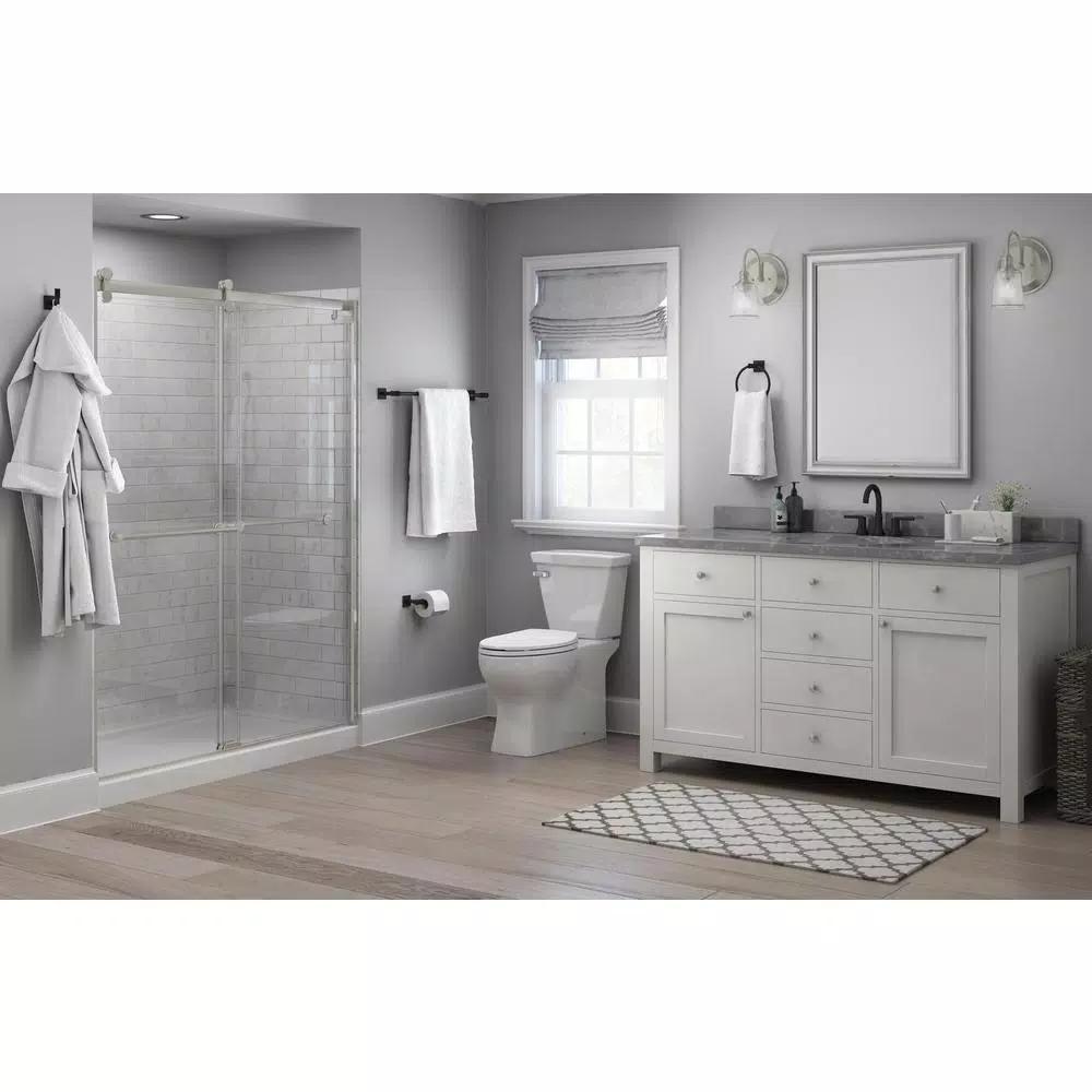 Delta Averland 18 in. Matte Black Towel Bar, Contemporary Knurled Design