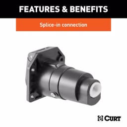 CURT 7-Way Round RV Blade Connector Socket, Vehicle Side thumbnail 3
