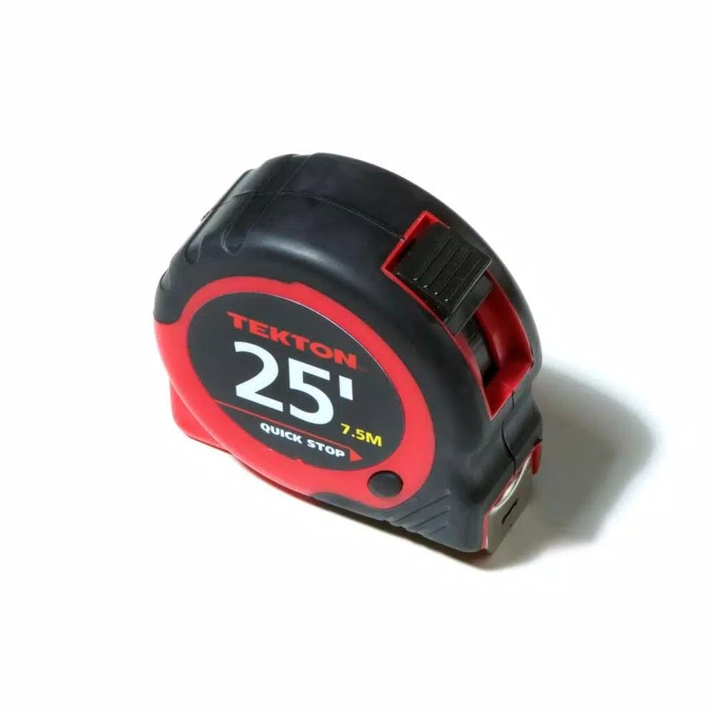 TEKTON 25 ft. x 1 in. Tape Measure with Impact-Resistant ABS Housing and Non-Slip Grips