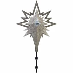 LightShow 18.50 in. Lighted Kaleidoscope Projection Tree Topper, Silver thumbnail 1