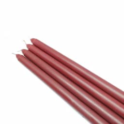 Zest Candle 12-Pack Burgundy Taper Candles, 12 in. Elegant Tabletop Decor thumbnail 1