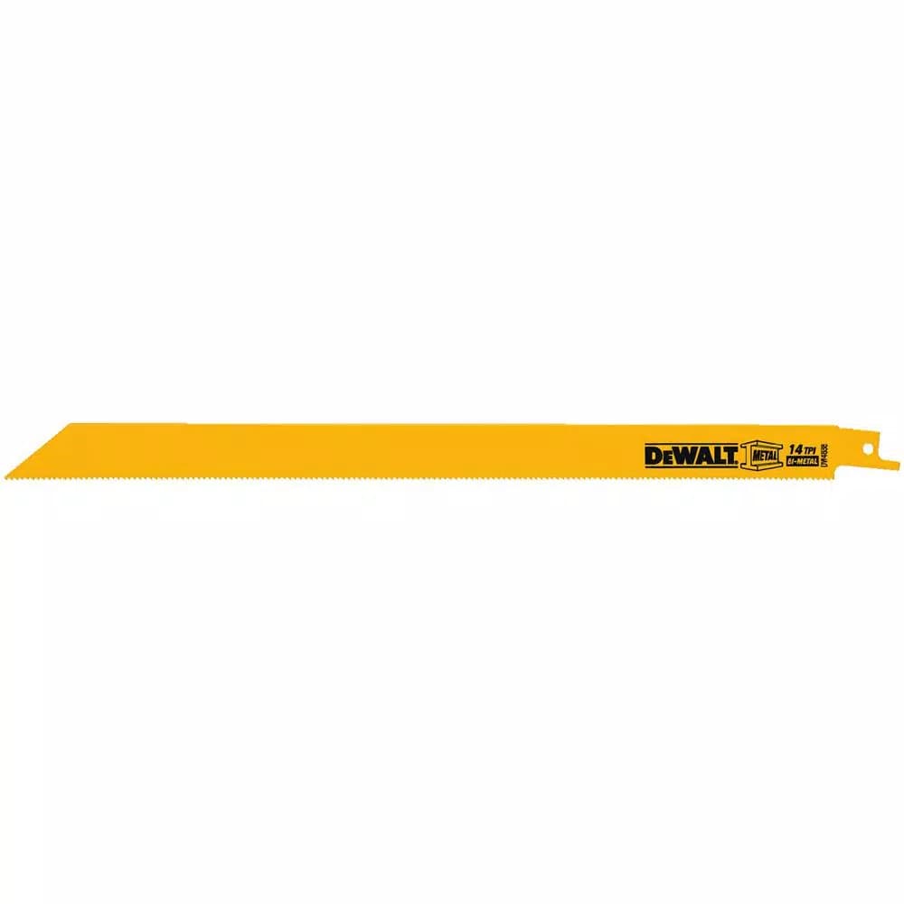DEWALT 12 in. 14 TPI Bi-Metal Straight Back Reciprocating Saw Blade, 5-Pack