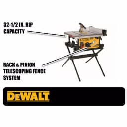 DEWALT 10 in. Jobsite Table Saw with Scissor Stand, 15 Amp Corded Power Tool thumbnail 2