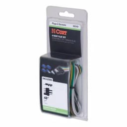 CURT 4-Way Flat Trailer Connector Plug with 48" Wires and Installation Hardware thumbnail 2