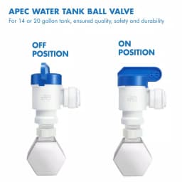 APEC Water Systems APEC Reverse Osmosis Tank Ball Valve, 3/4 in. NPTF to 3/8 in. Output, for 14 or 20 Gallon Storage Tanks thumbnail 3