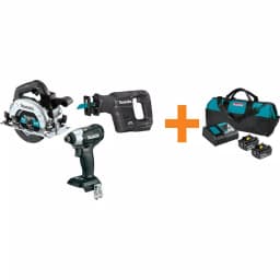Makita 18V LXT Sub-Compact Brushless Cordless Tool Combo Kit: Impact Driver, Circular Saw, Reciprocating Saw & 5.0 Ah Battery thumbnail 1