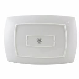 Gibson Gracious Dining White Ceramic Rectangular Serving Platter thumbnail 3