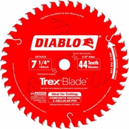 Diablo 7-1/4 in. 44-Tooth Trex Composite Material Circular Saw Blade thumbnail 1
