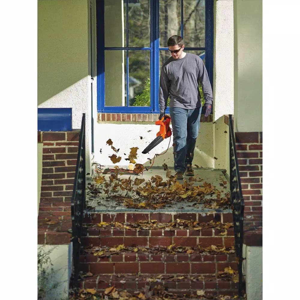 BLACK+DECKER 7-Amp Corded Electric Handheld Leaf Blower, 180 MPH, 220 CFM