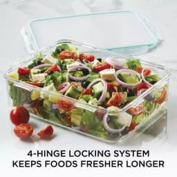 Lock & Lock Purely Better 132 oz Rectangular Food Storage Container, Tritan Plastic, Clear thumbnail 7