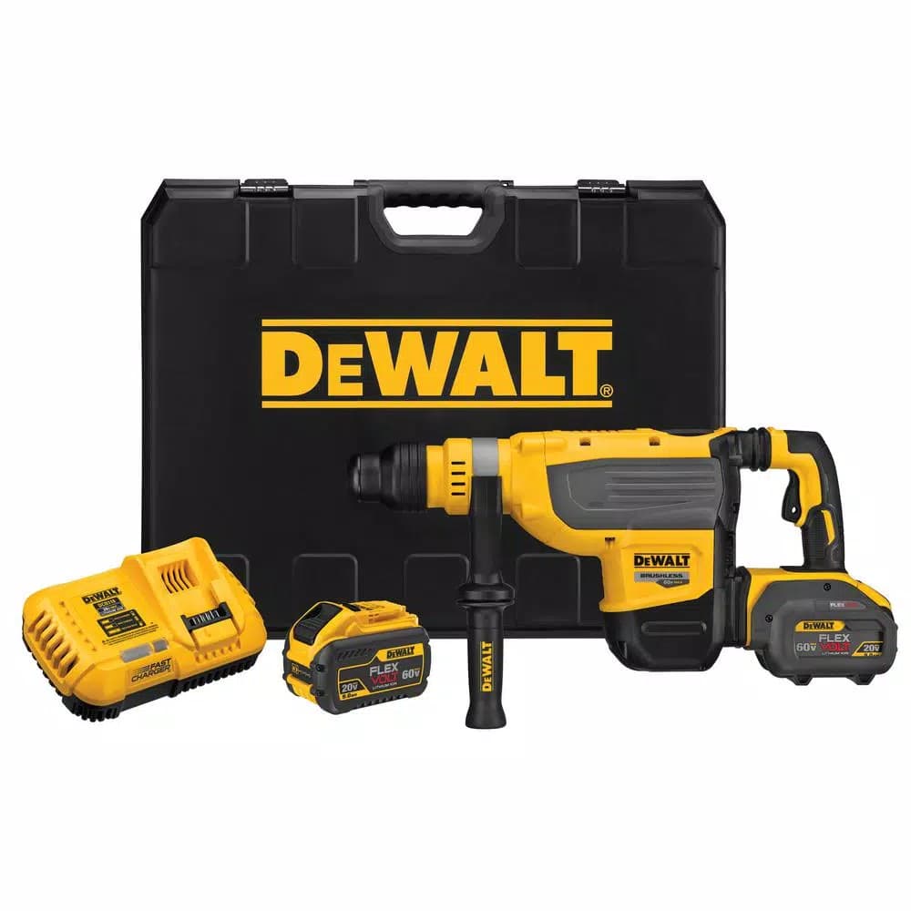 DEWALT DCH733X2 FLEXVOLT 60V MAX SDS MAX Combination Rotary Hammer Kit with (2) 9.0Ah Batteries