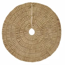 VHC Brands 48 in. Natural Burlap Ruffled Christmas Tree Skirt - Farmhouse Holiday Decor thumbnail 1