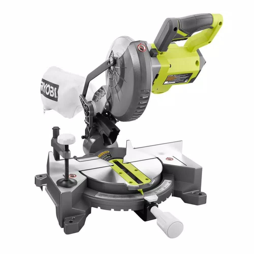 RYOBI 18V ONE+ Cordless 7-1/4 in. Compound Miter Saw and Orbital Jig Saw Combo Kit (Tools Only)