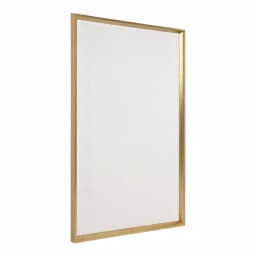 Kate and Laurel Calter Gold Framed Linen Fabric Pinboard Memo Board, White thumbnail 1