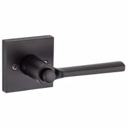 Kwikset Lisbon Square Matte Black Keyed Entry Door Lever with SmartKey Security thumbnail 4