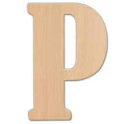 Jeff McWilliams Designs 23 in. Oversized Unfinished Wood Letter (P) - Industrial Style Wall Decor thumbnail 1