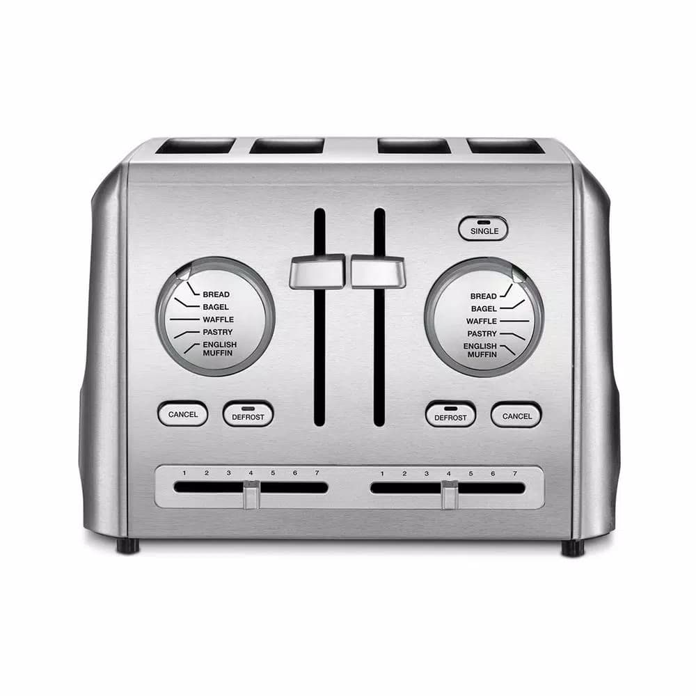 Cuisinart 4-Slice Stainless Steel Toaster with 7 Shade Settings and Crumb Tray