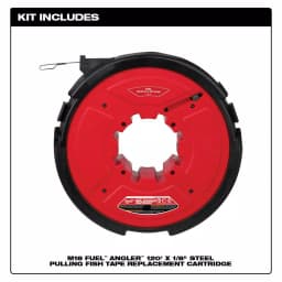 Milwaukee M18 FUEL Angler 120 ft. x 1/8 in. Steel Pulling Fish Tape Replacement Cartridge thumbnail 2