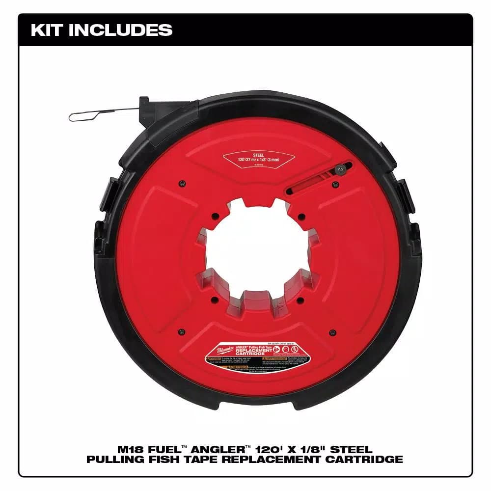 Milwaukee M18 FUEL Angler 120 ft. x 1/8 in. Steel Pulling Fish Tape Replacement Cartridge
