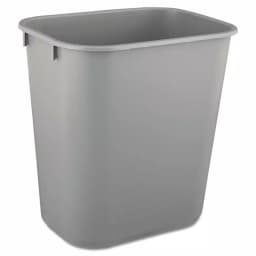 Rubbermaid Commercial Products Rubbermaid Commercial 3.5 Gal. Gray Rectangular Deskside Trash Can thumbnail 1