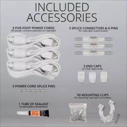 Wintergreen Lighting 150 ft. Green LED Rope Light Kit, 1800 Lights, Dimmable & Weather Resistant thumbnail 5