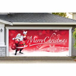 My Door Decor Santa's Merry Christmas Garage Door Decor Mural - 7 ft. x 16 ft. Vinyl Holiday Decoration thumbnail 2