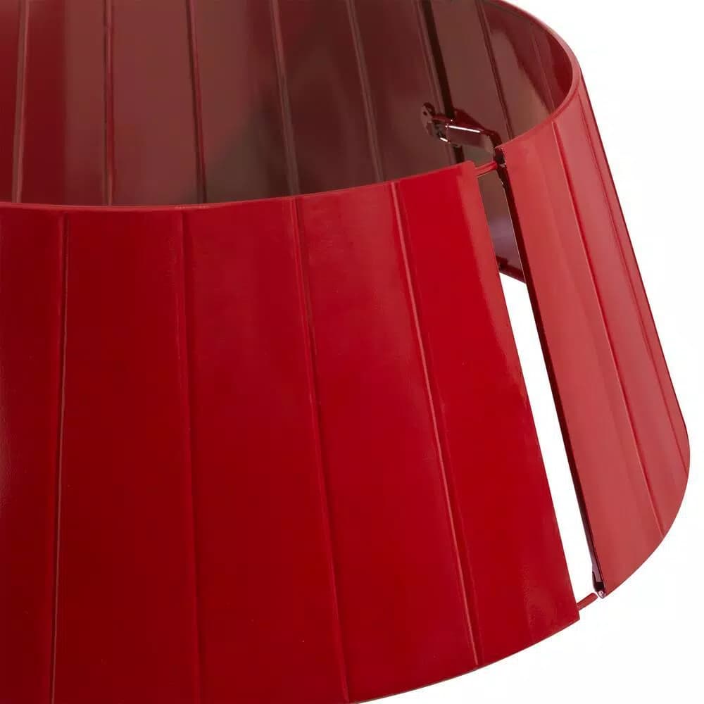 Home Accents Holiday 27 in. Red Metal Christmas Tree Collar