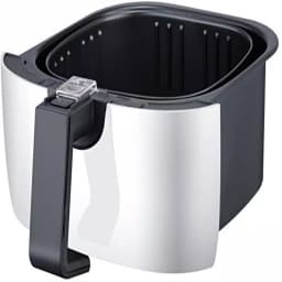 Ovente 3.2 Qt. White Air Fryer with Grill Pan and Non-Stick Basket, 1400W, 6 Presets thumbnail 2