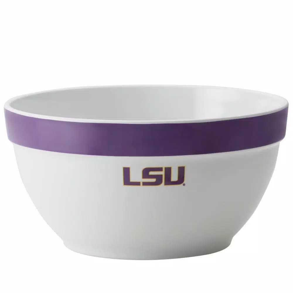 College Kitchen Collection LSU Tigers 3-Piece Nesting Party Bowl Set, Purple Melamine Serving Bowls