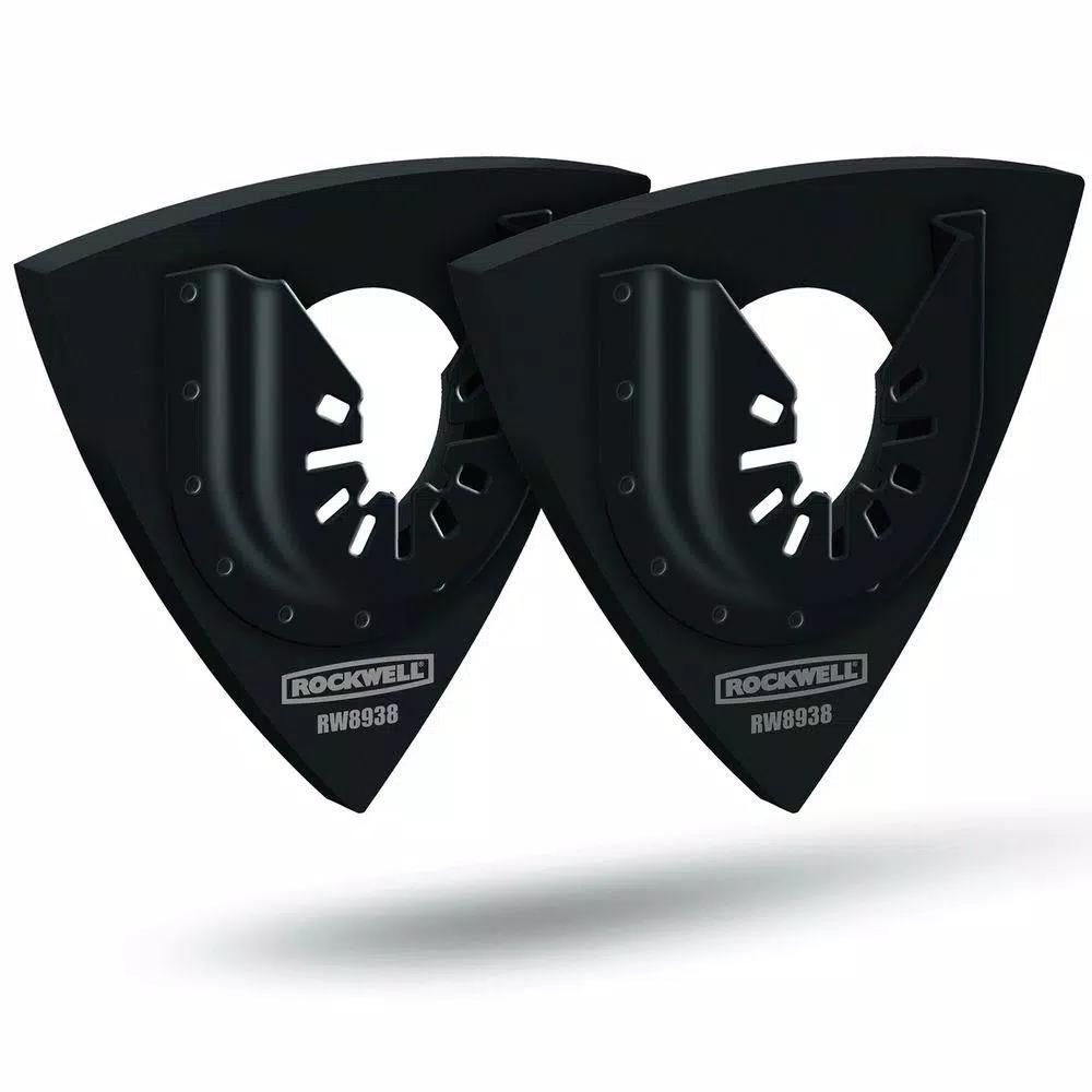 Rockwell Sonicrafter Perforated Sanding Pad 2-Pack - Universal Fit Triangular Oscillating Tool Attachment