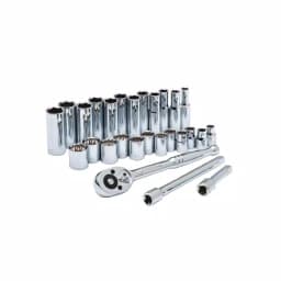 Crescent 27-Piece 3/8 in. Drive Metric Socket Wrench Set with 6 and 12 Point Standard and Deep Sockets thumbnail 1