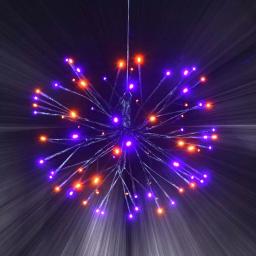HOLIDYNAMICS HOLIDAY LIGHTING SOLUTIONS 16 in. Orange and Purple LED Spritzer Halloween Yard Decoration thumbnail 2