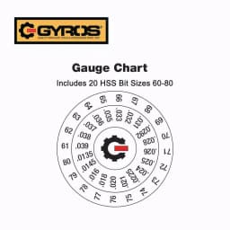 Gyros High Speed Steel Wire Gauge Drill Bit Dome Set, #61 - #80, 20-Piece thumbnail 5