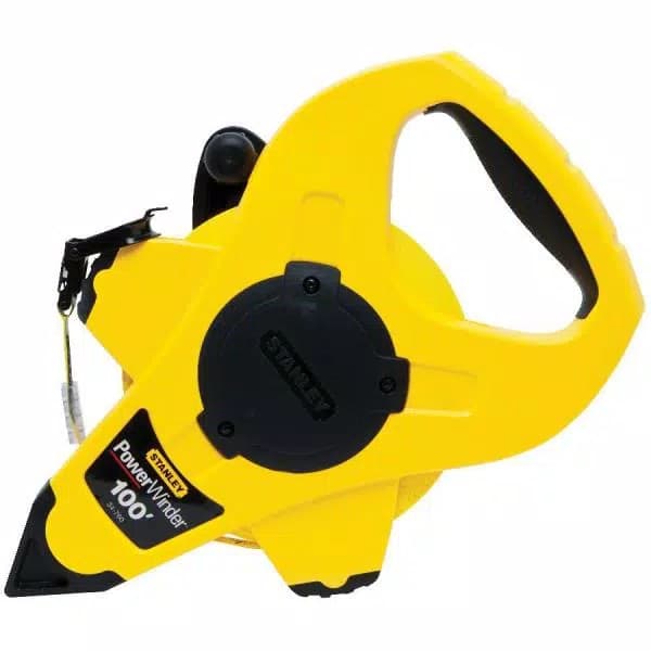Stanley PowerWinder 100 ft. Tape Measure with 3:1 Gear Ratio and Dual-Sided Blade