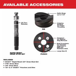 Milwaukee M18 FORCE LOGIC 6 Ton Cordless Knockout Tool Kit with 1/2 in. to 4 in. Die Set and 2.0 Ah Battery thumbnail 7