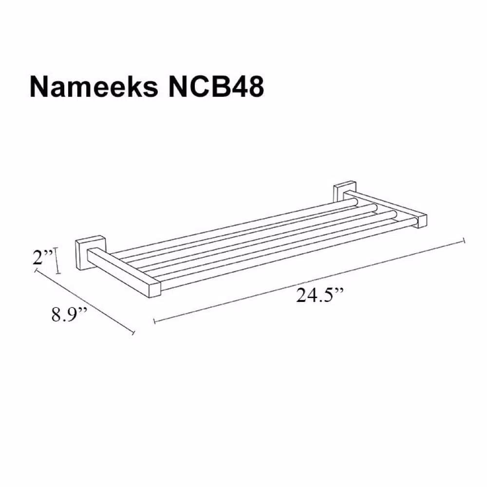 Nameeks General Hotel Wall Mounted Towel Train Rack, Chrome