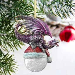 Design Toscano North Pole Dragon Holiday Ornament, Artist Liam Manchester, 6.5 in. thumbnail 5