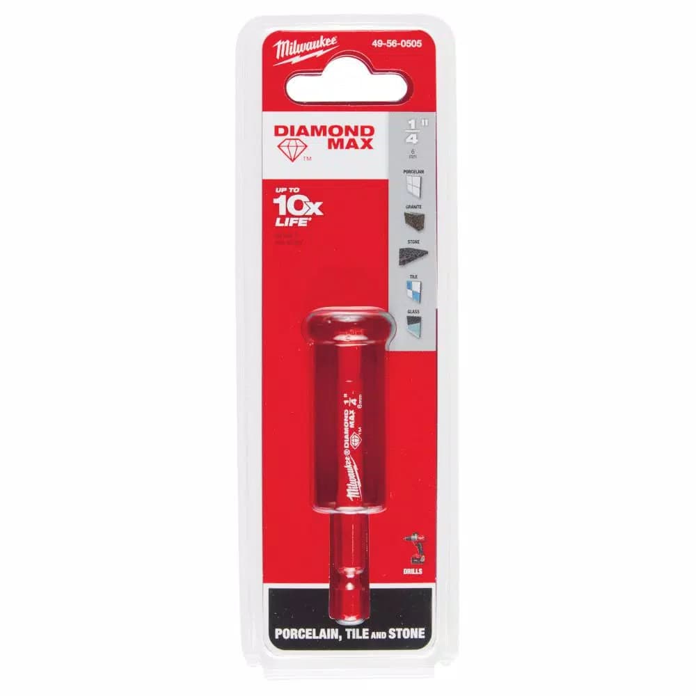 Milwaukee Diamond MAX 1/4 in. Hole Saw with 1/4 in. Hex Shank