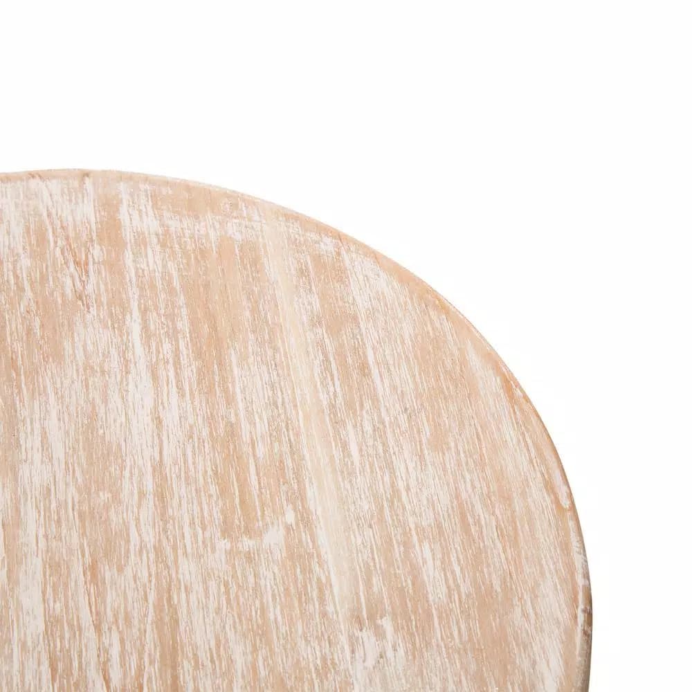 Glitzhome Farmhouse Enamel Metal Round Container Set with Wood Lids, Set of 2
