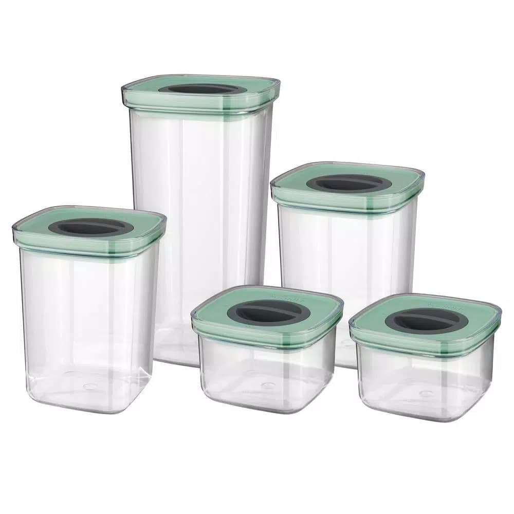 BergHOFF Leo 5-Piece Smart Seal Food Container Set - Mint