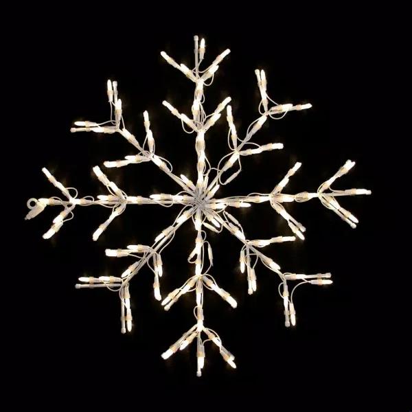 HOLIDYNAMICS HOLIDAY LIGHTING SOLUTIONS 24 in. Classic White LED Snowflake Lighted Holiday Decor