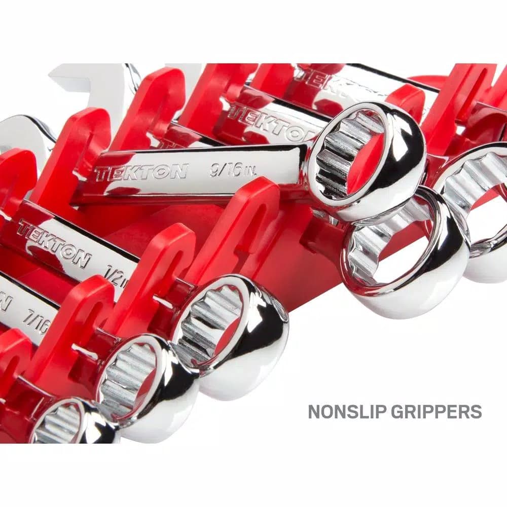 TEKTON 8-Tool Store-and-Go Stubby Wrench Rack Keeper, Red
